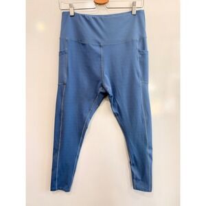 Embrace Your Love Blue High Waisted Athletic Leggings with Pockets XL 5710J